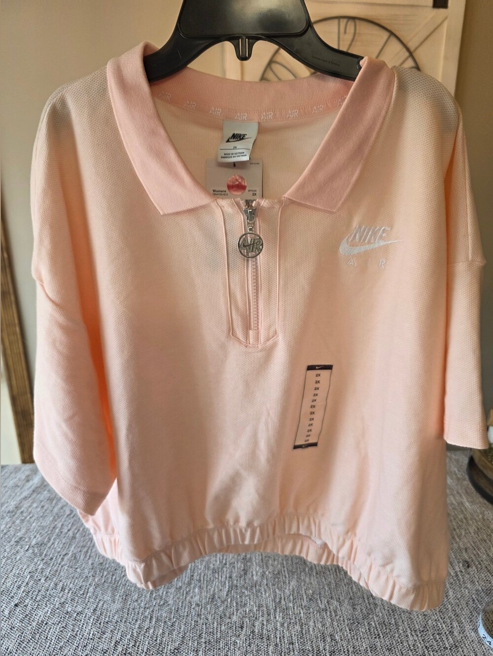 Nike Pink Half-Zip Polo